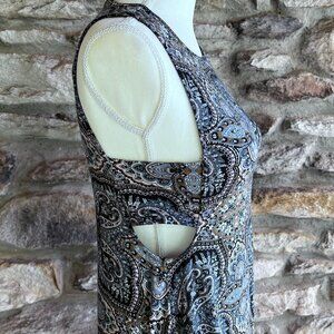 American Eagle Outfitters AEO Soft & Sexy, Dress, Cut-outs, Black Pink Paisley S